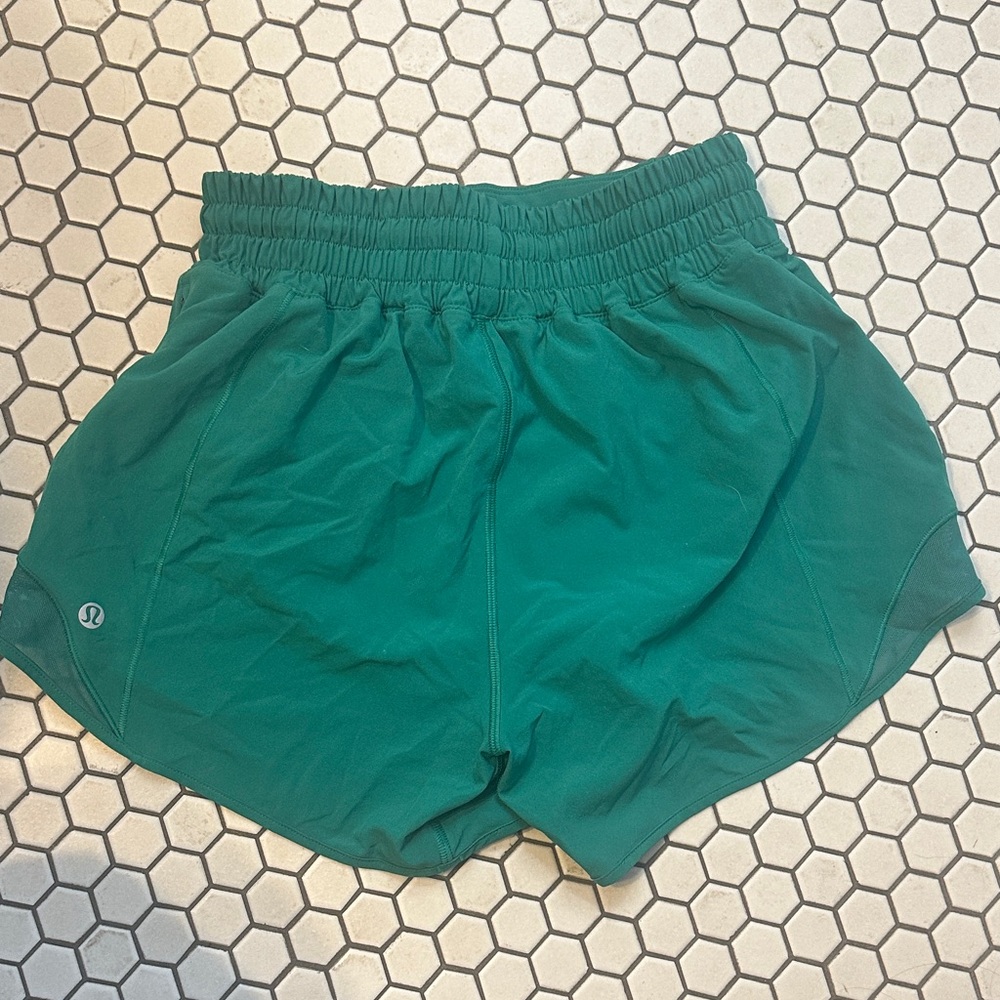 lululemon athletica emerald green Athletic Shorts